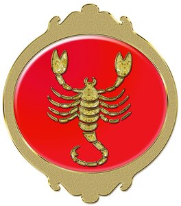 Скорпион - знак зодиака, рисунок, вариант № 2, Апарышев.
